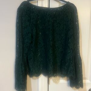 Karen Kane Green Lace long sleeved top